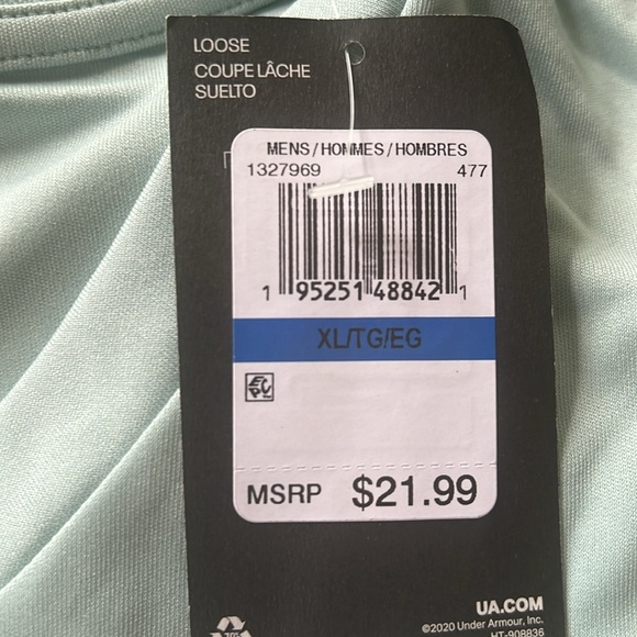 NEW Under Armour mens XL Heat Gear Loose short sleeve shirt with tags - Picture 6 of 6